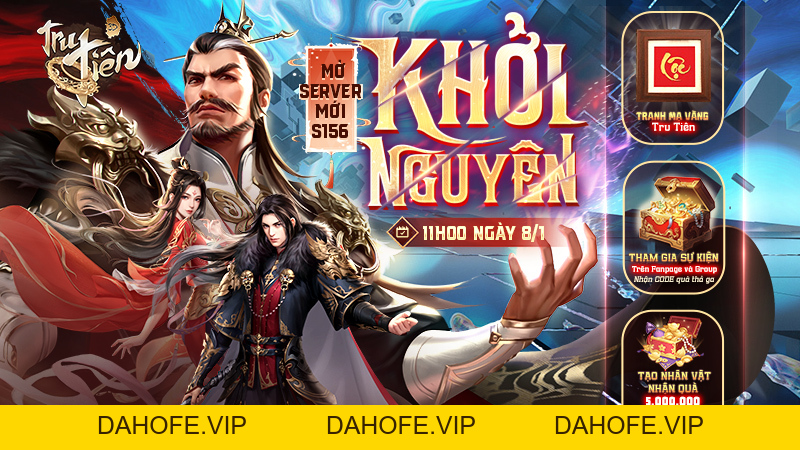 KHAI MỞ SERVER MỚI S156 - KHỞI NGUYÊN (08/01) - Tru Tiên 3D